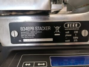 Nářezový stroj DEKO – Berkel 834 EPB Stacker